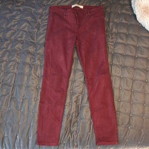 Abercrombie & Finch burgundy jeans